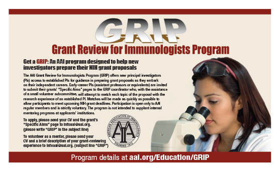 AAI Grant Review for Immunologists Program GRIP